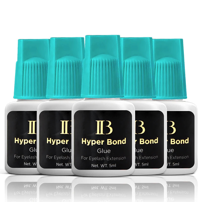 5 Bottles IBeauty Hyper Bond Cyan Cap 5ml Supplies for Eyelash Extensions Glue Makeup Tools Korea Beauty Health Shop 0.5S Drying