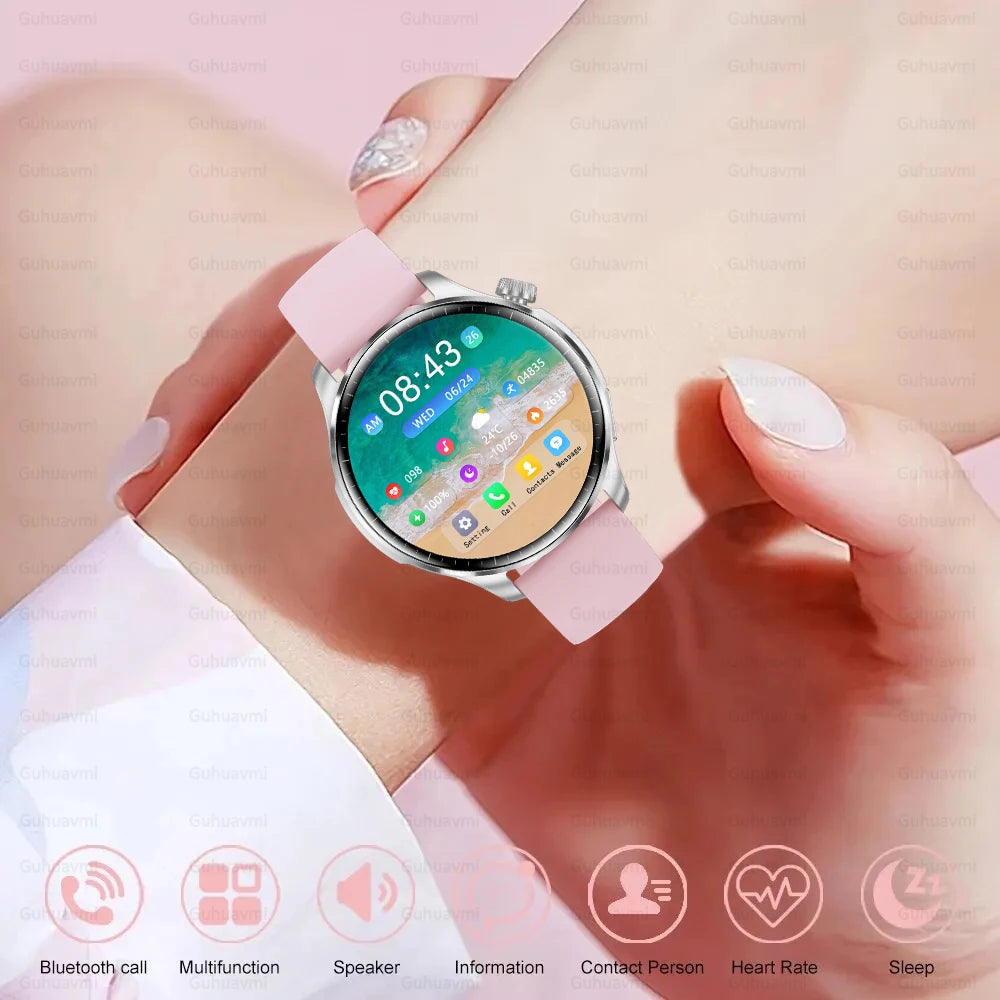 2026New NFC Luxury Smart Watches Bluetooth Call Voice Assistant Women Watch Health Monitor Sports Smartwatch Men For Android IOS