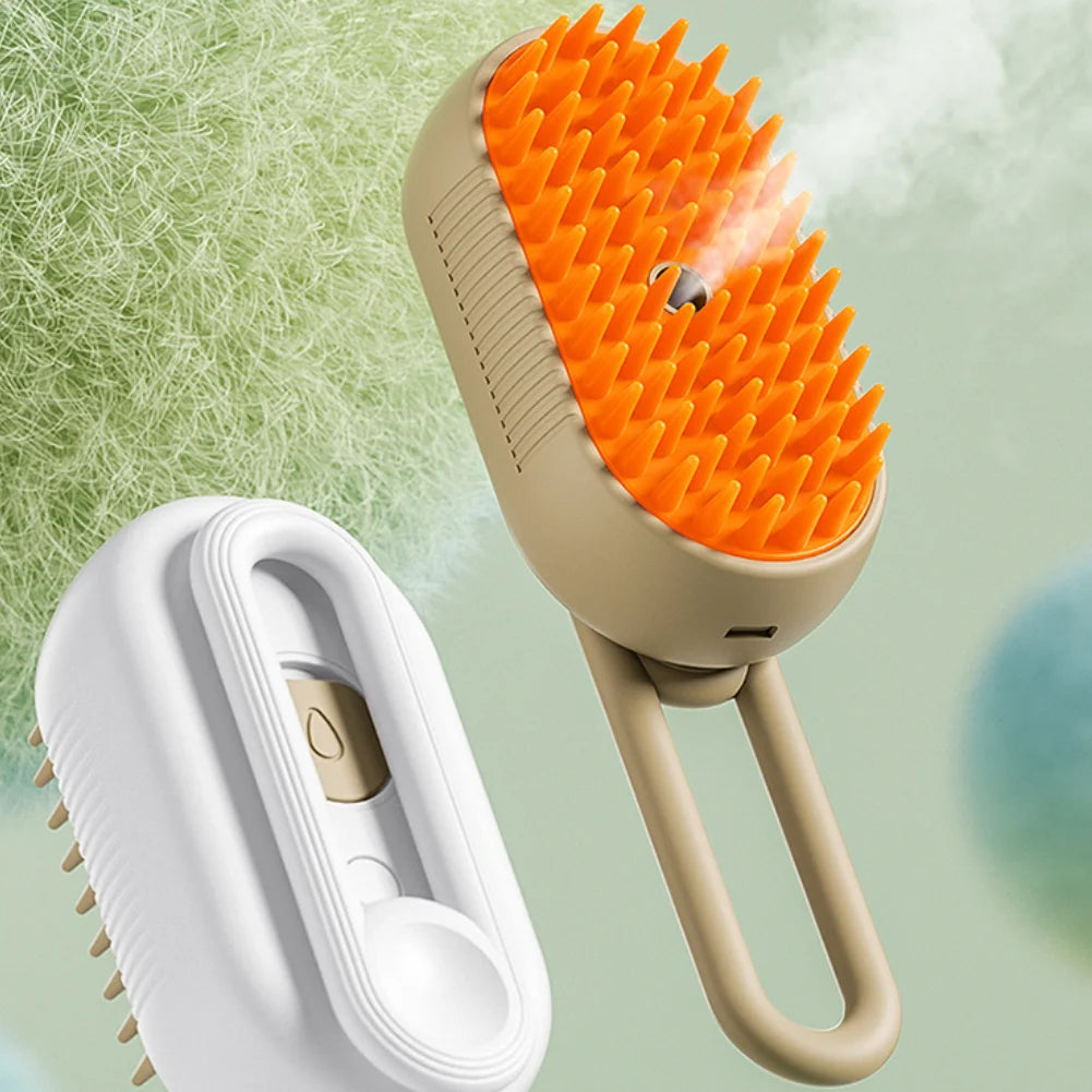 3 In 1 USB Rechargeable Pet Grooming Brush With WaterSpray