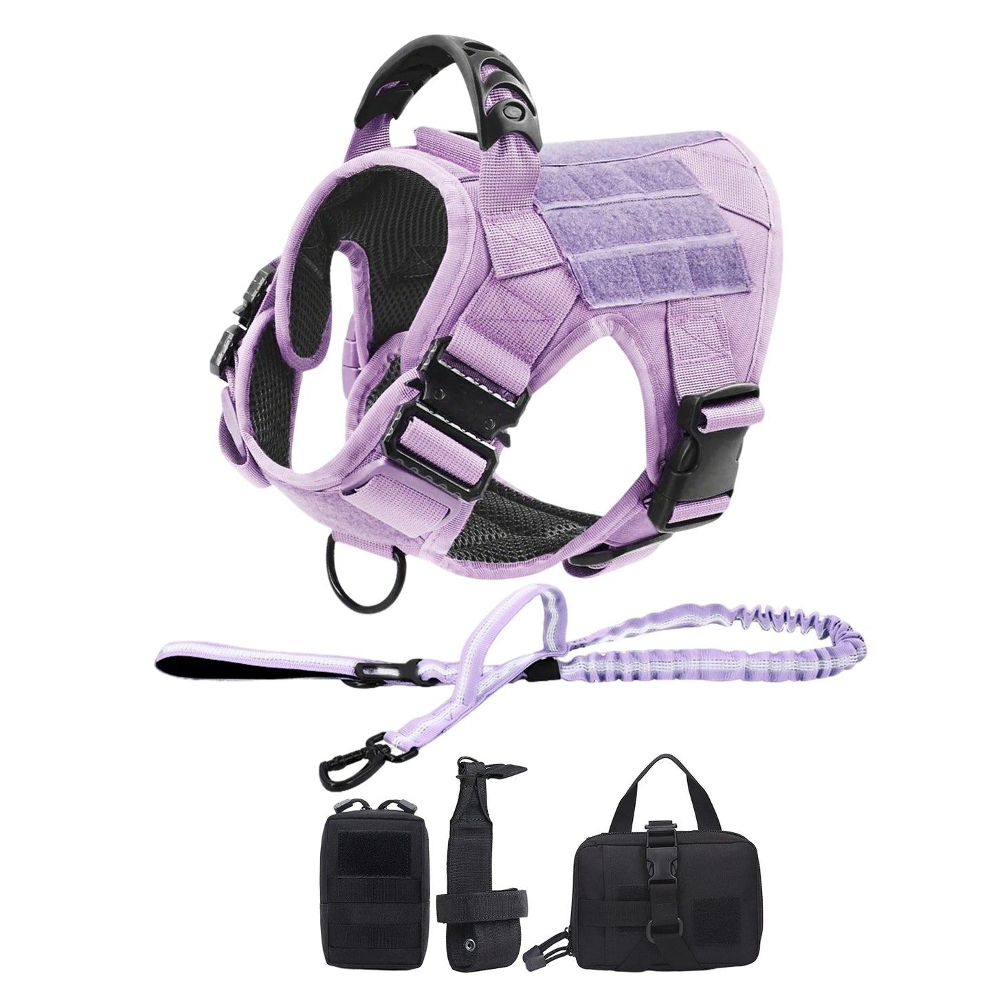Camouflage Dog Harness Tactical Adjustable Leash For Large German Shepherds