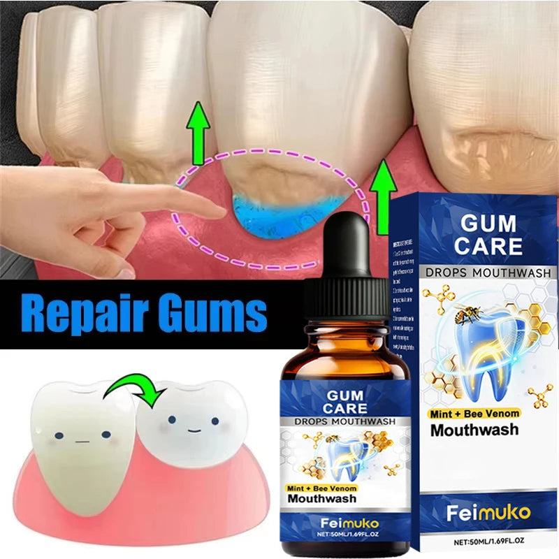 Repair Damaged Gums Essence Relieve Sensitive Gums Atrophy Swelling Reduce Bleeding Halitosis Whiten Teeth Improve Oral Health