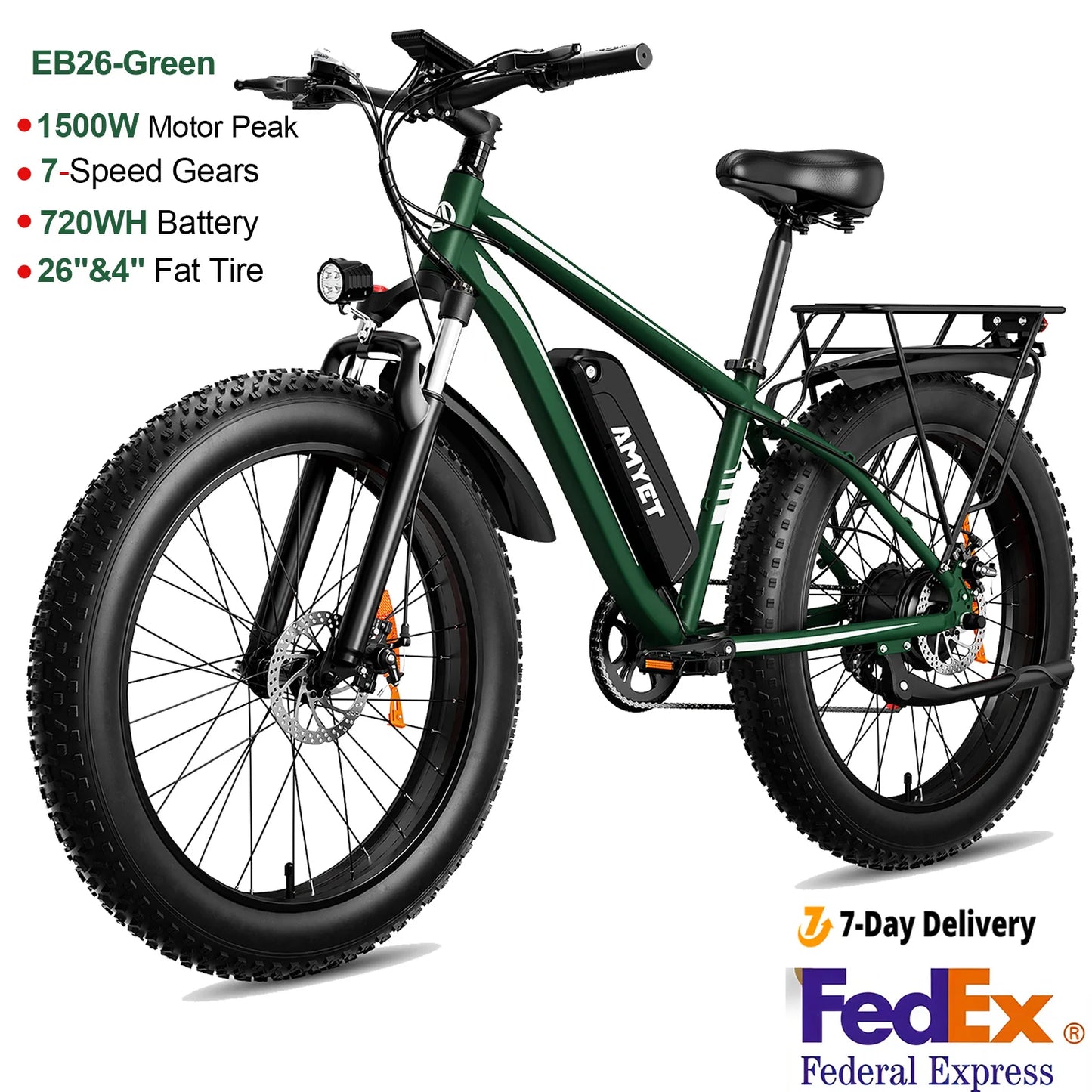 AMYET EB26 Electric Bike for Adults 1500W 720Wh EBike