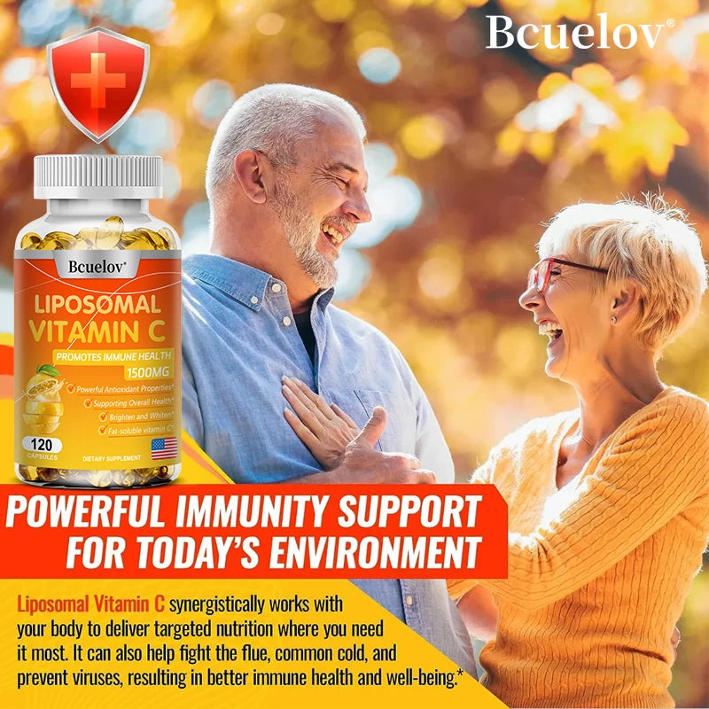 Liposomal Vitamin C Capsules - Powerful Antioxidant, Supports Skin Health, Antioxidant, Anti-aging, and Improves Immunity