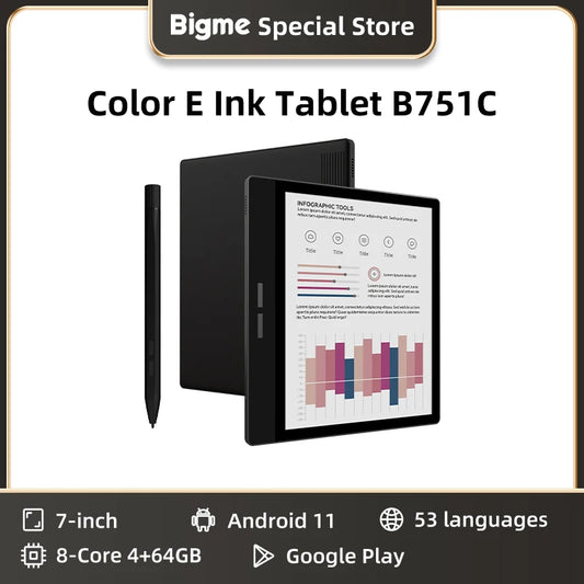 Bigme B751C Ebook Reader Android 11 With Google Play Support