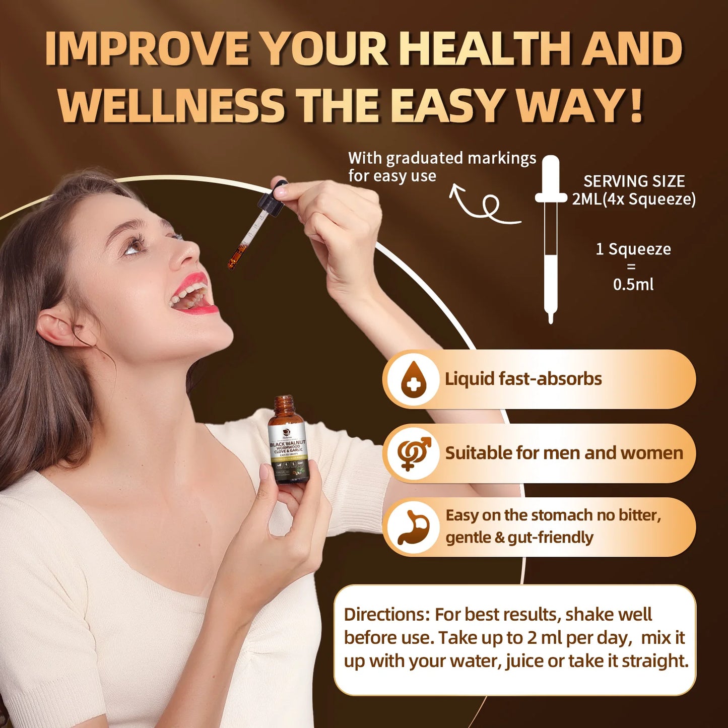 Lukaree Black Walnut Drop for Digestive and Immune Support