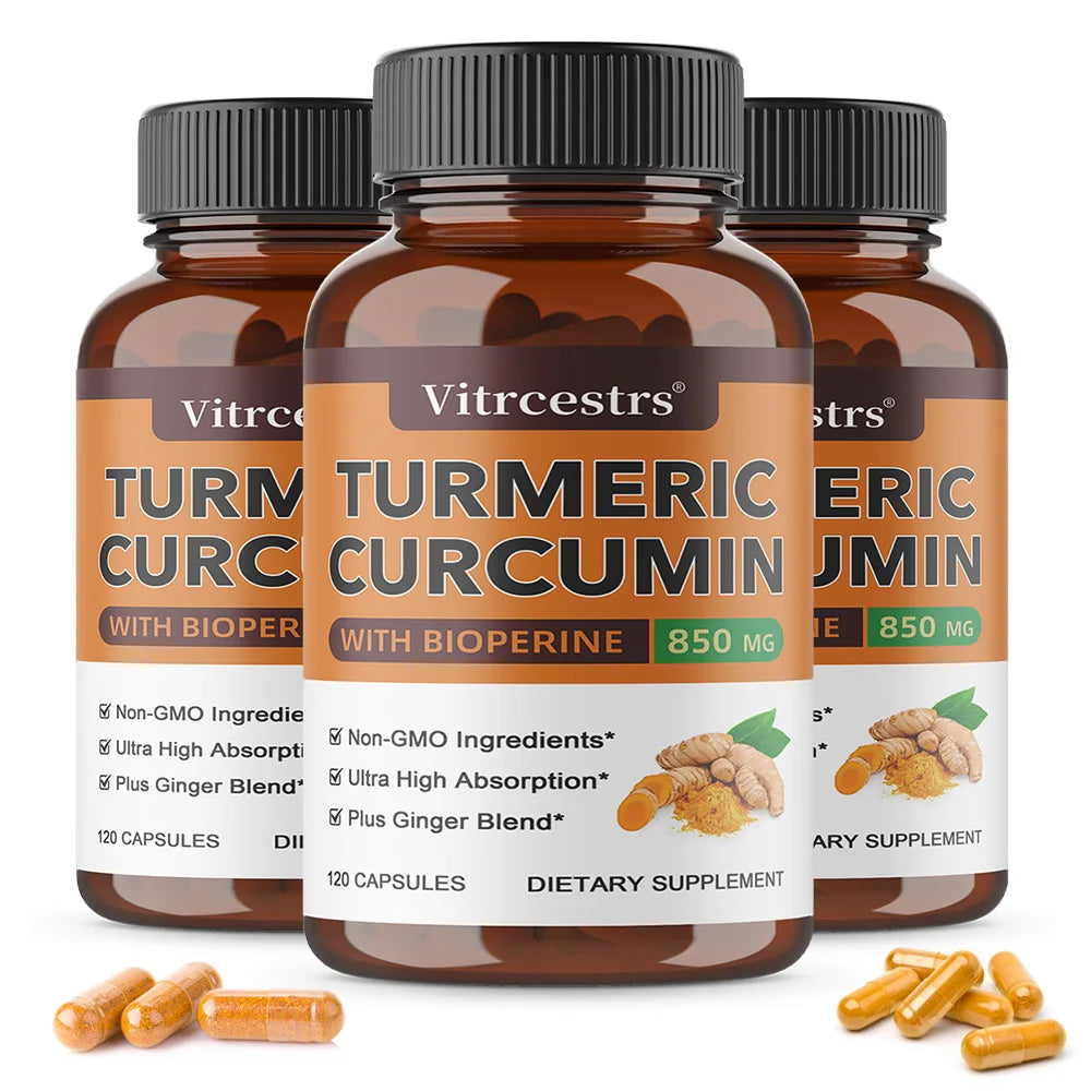 Organic Turmeric Curcumin, High Absorption Joint Bone Brain & Cardiovascular Support, Antioxidant & Digestive Health Supplement