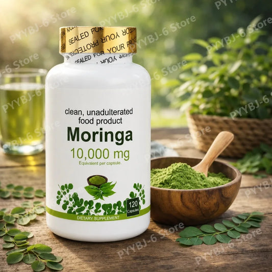 Moringa Capsules120 Count High Potency Moringa Leaf Extract Supplement Supports Energy Vitality Antioxidant & Immune Health