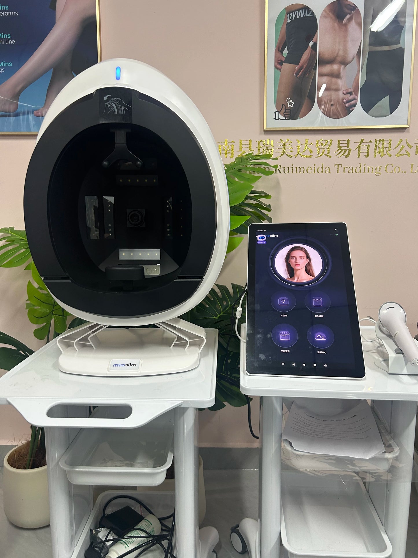 MYOSLIM 3D Facial Skin Analyzer Machine 8 Light Spectrum Scanner