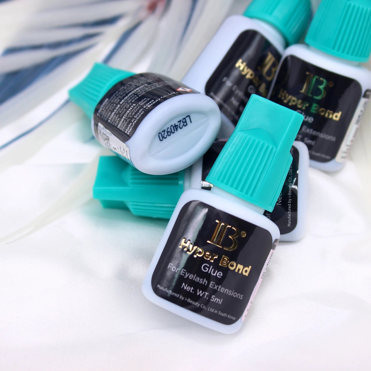5 Bottles IBeauty Hyper Bond Cyan Cap 5ml Supplies for Eyelash Extensions Glue Makeup Tools Korea Beauty Health Shop 0.5S Drying