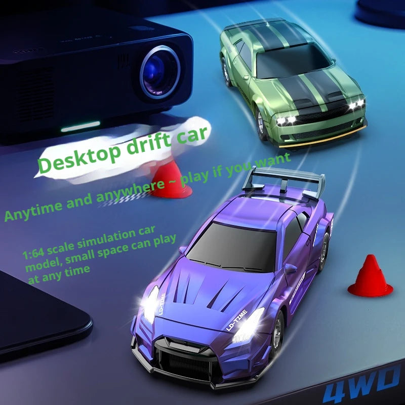 2.4G RC Drift Car 1/64 4WD Remote Control Car High Speed 15KM/H Drive Radio Controlled Mini Racing Car Model Boy Toy Gift