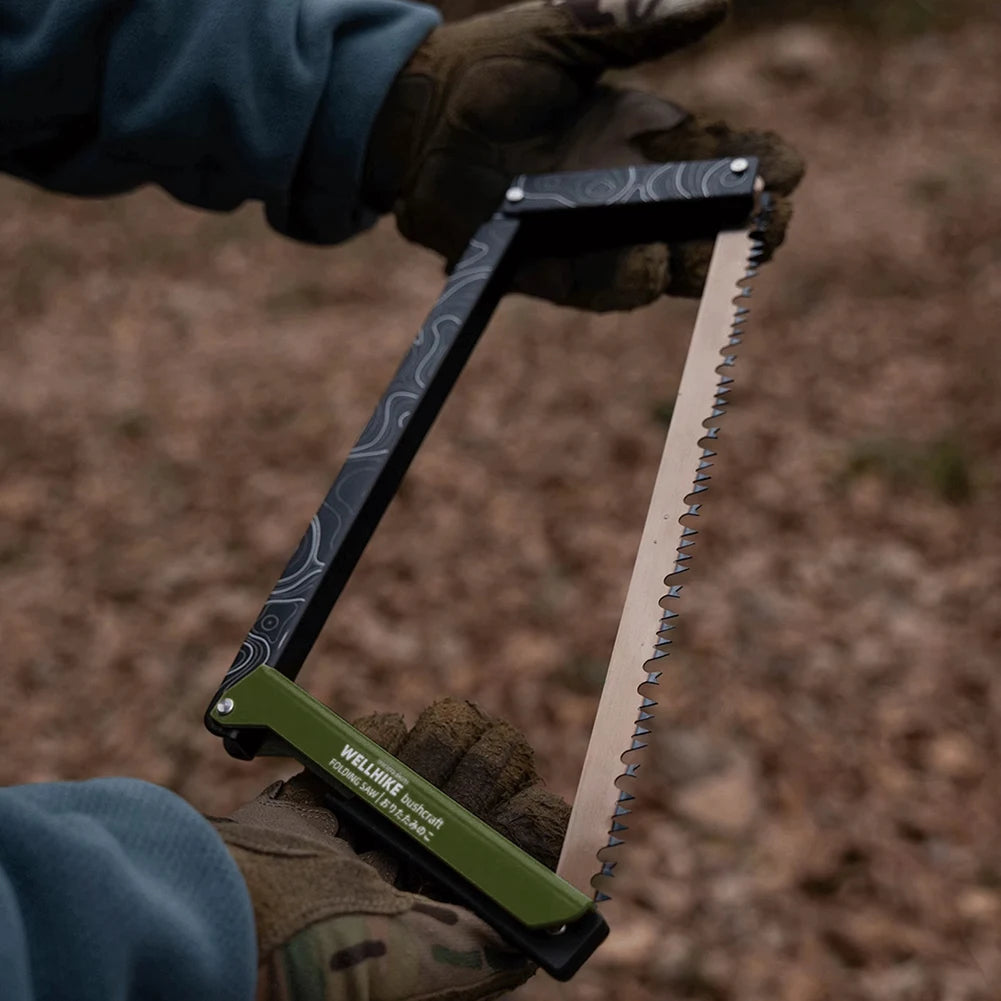 Folding Saw With Storage Bag Aluminum Alloy Camping Tool