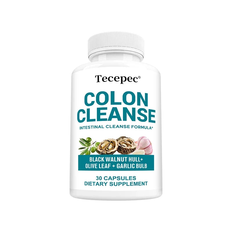 Colon Cleansing Capsules - Digestive & Gut Health Support,  Flatulence, Constipation & Bloating Relief - with Psyllium Husk