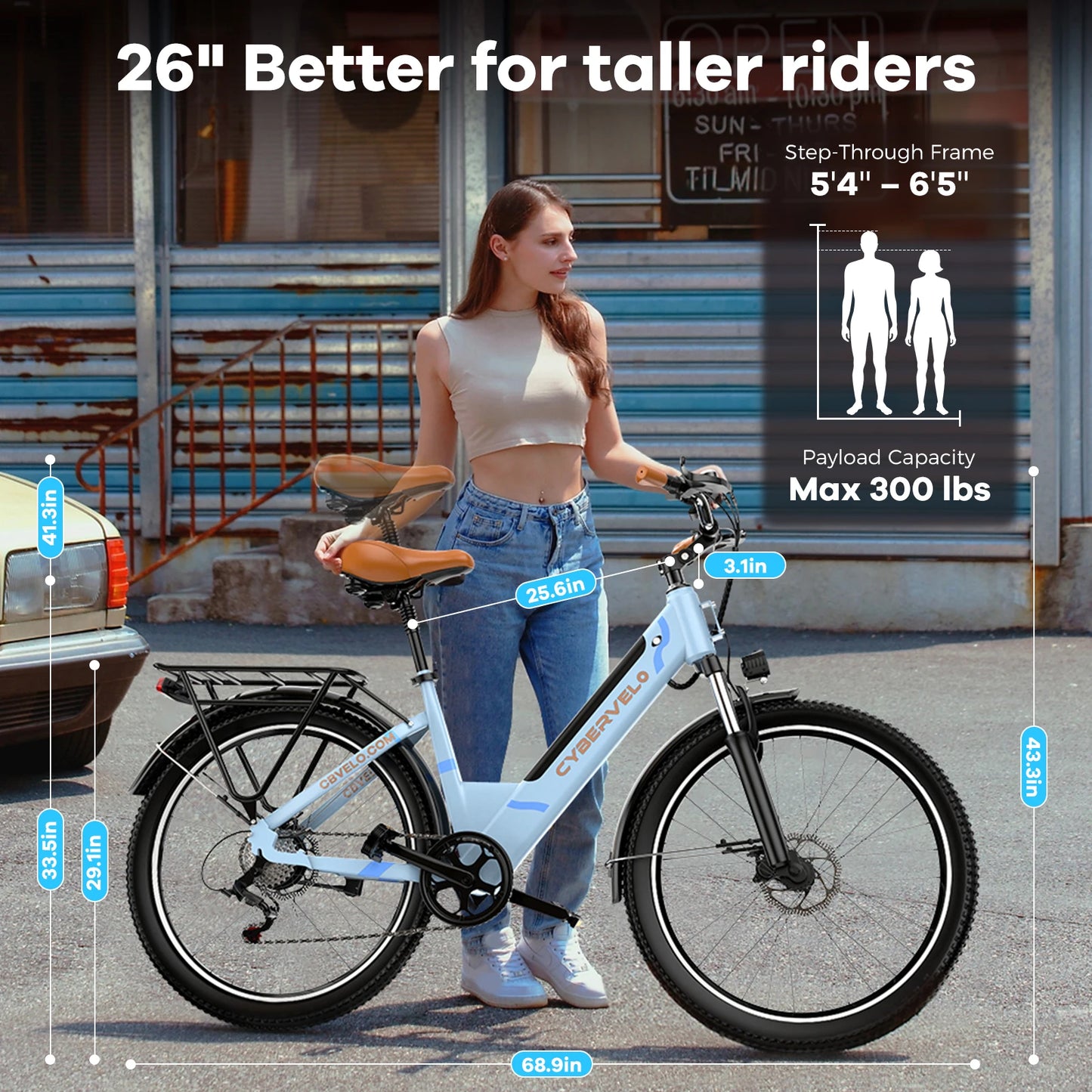 CYBERVELO EK2 1000W Electric Bike With Removable Battery