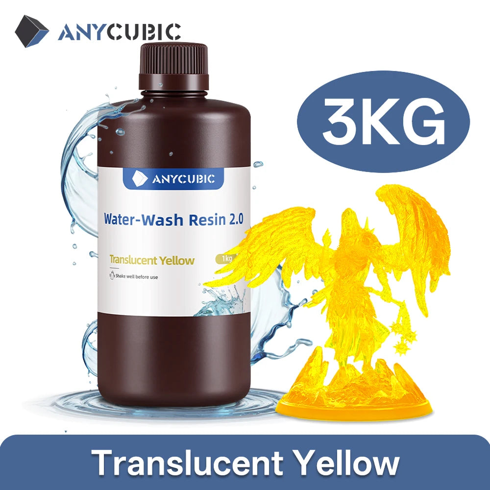 AnyCubic Waterwash Resin 2.0 High Precision Low Odor For LCD 3D Printer