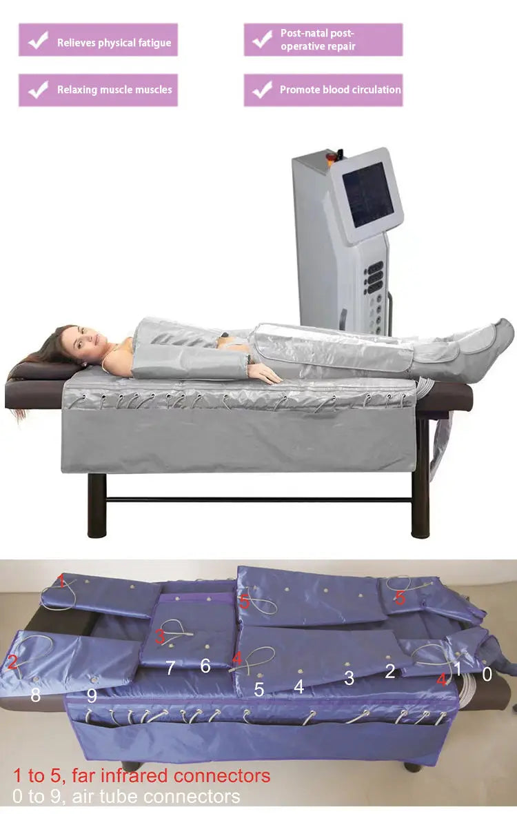 3IN1 Far Infr EMS Pressure Body Legs Pressotherapie Air Pressure Presoterapia Lymphatic Drainage Machine for Health Care