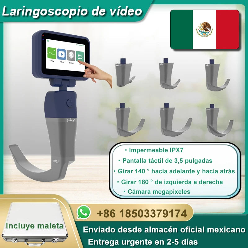 Core-Ray HD Touch Screen Anesthesia Video Laryngoscope With Six Blade Options