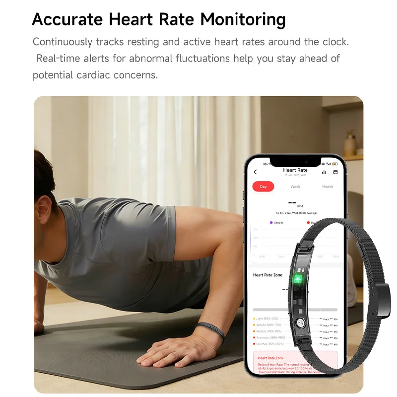 2026 New Bluetooth Smart Bracelet Health Heart Rate Sleep Stress Monitoring Sport Fitness Tracker Smart Wrist Watch Women Men