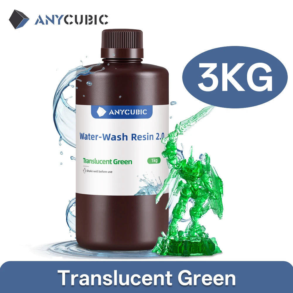 AnyCubic Waterwash Resin 2.0 High Precision Low Odor For LCD 3D Printer