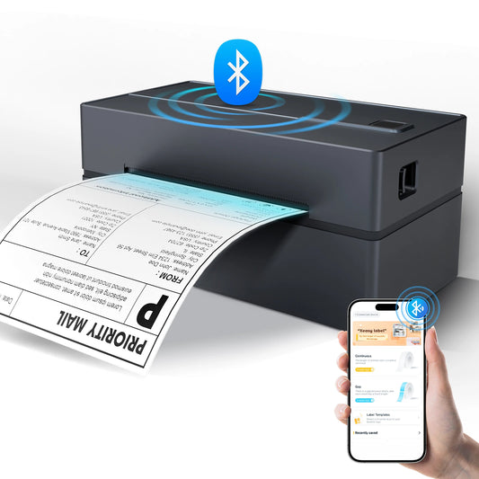 TakeYou Thermal Label Printer Portable No Ink Required Bluetooth USB