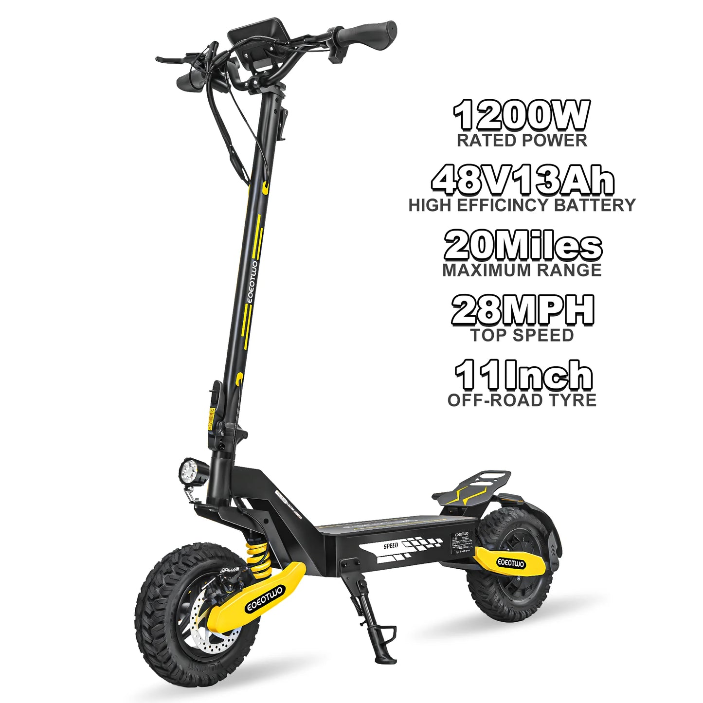 EOEOTWO 1200W Off Road Electric Scooter For Adults 48V