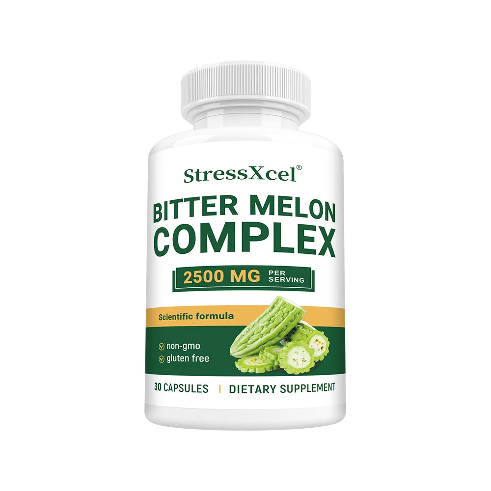Bitter Melon Extract 2500mg Capsules, Supports Blood Sugar Balance, Metabolism, Digestion, Metabolism, Skin Health & Detox