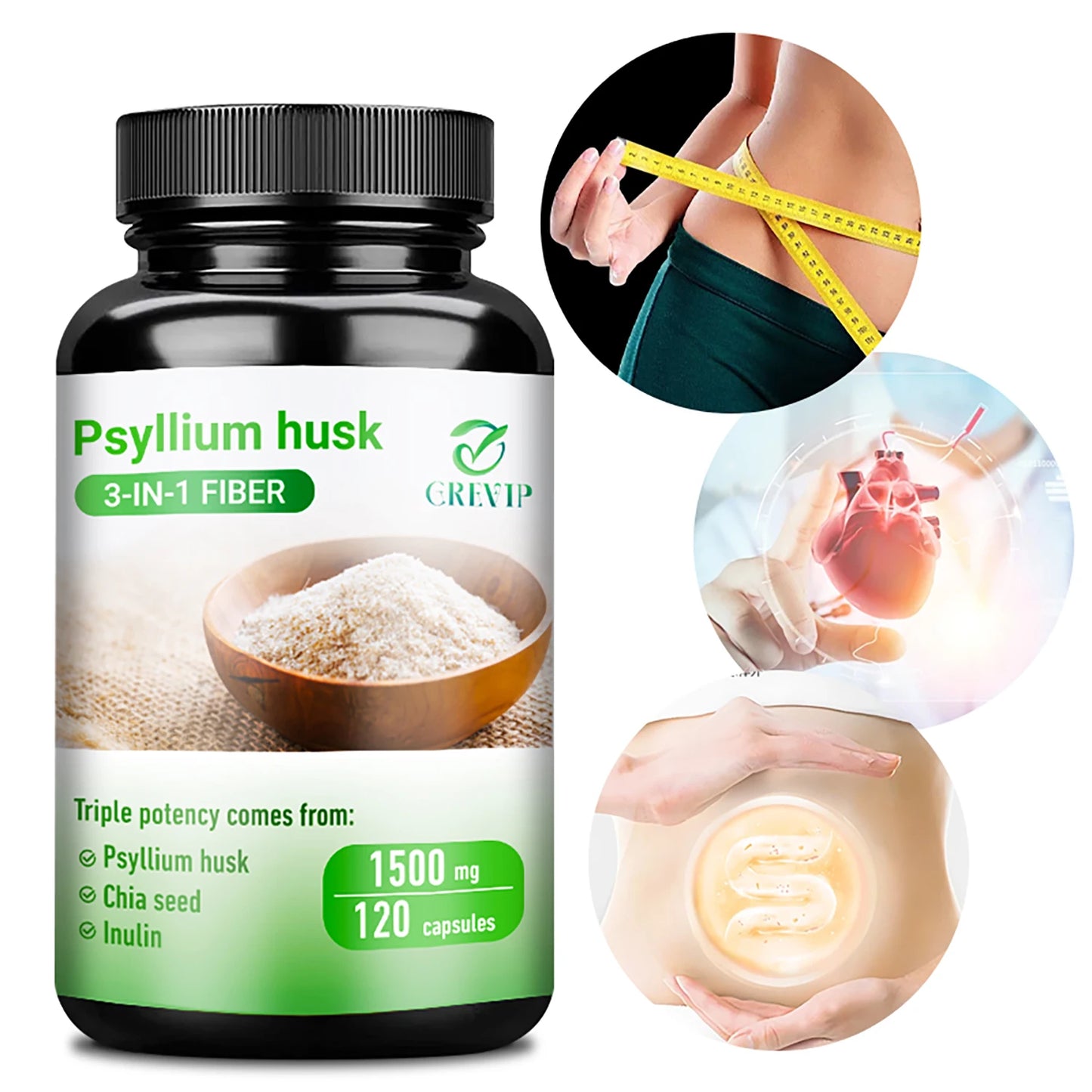 Psyllium Husk - Good for Intestinal Health, Improve Digestion and Reduce Bloating,Improve Metabolism - Natural Soluble Fiber