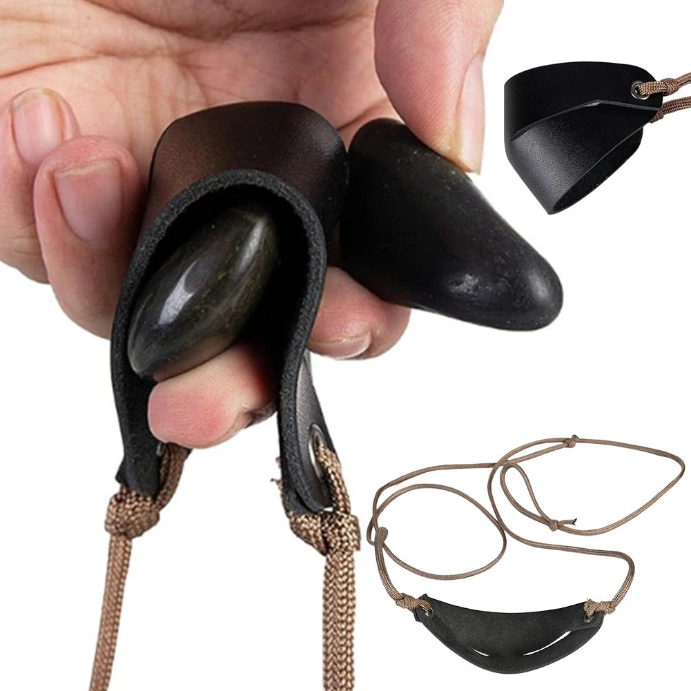 Handmade Leather Shepherd Sling Pouch For Slingshot Outdoor Use