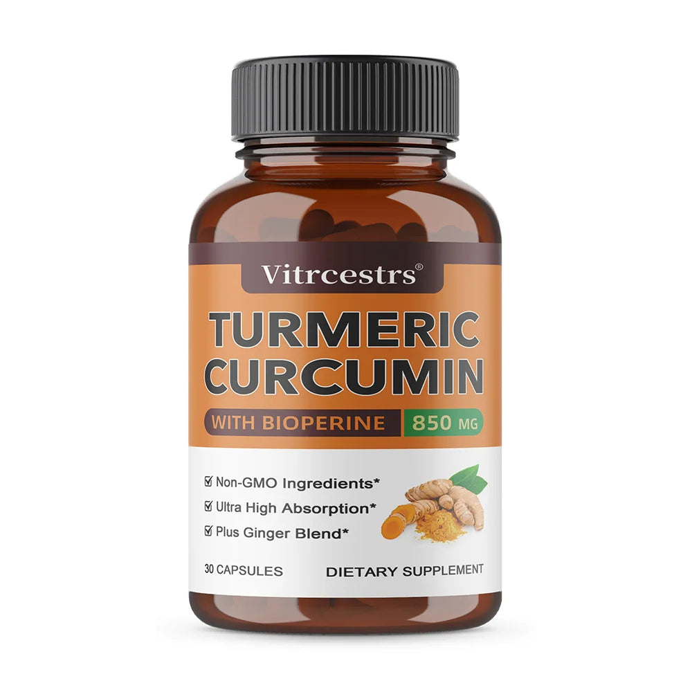 Organic Turmeric Curcumin, High Absorption Joint Bone Brain & Cardiovascular Support, Antioxidant & Digestive Health Supplement