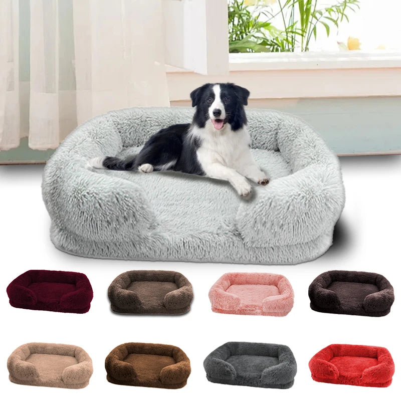 Orthopedic Dog Bed For Large Dogs With Egg Crate Foam And Washable Plush Cover