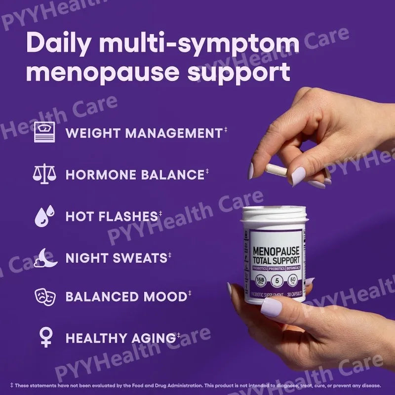 Menopause Probiotic Supports Hormone Balance, Hot Flashes, Night Sweats, Weight Management, Bloating & Gut Health Resveratrol+
