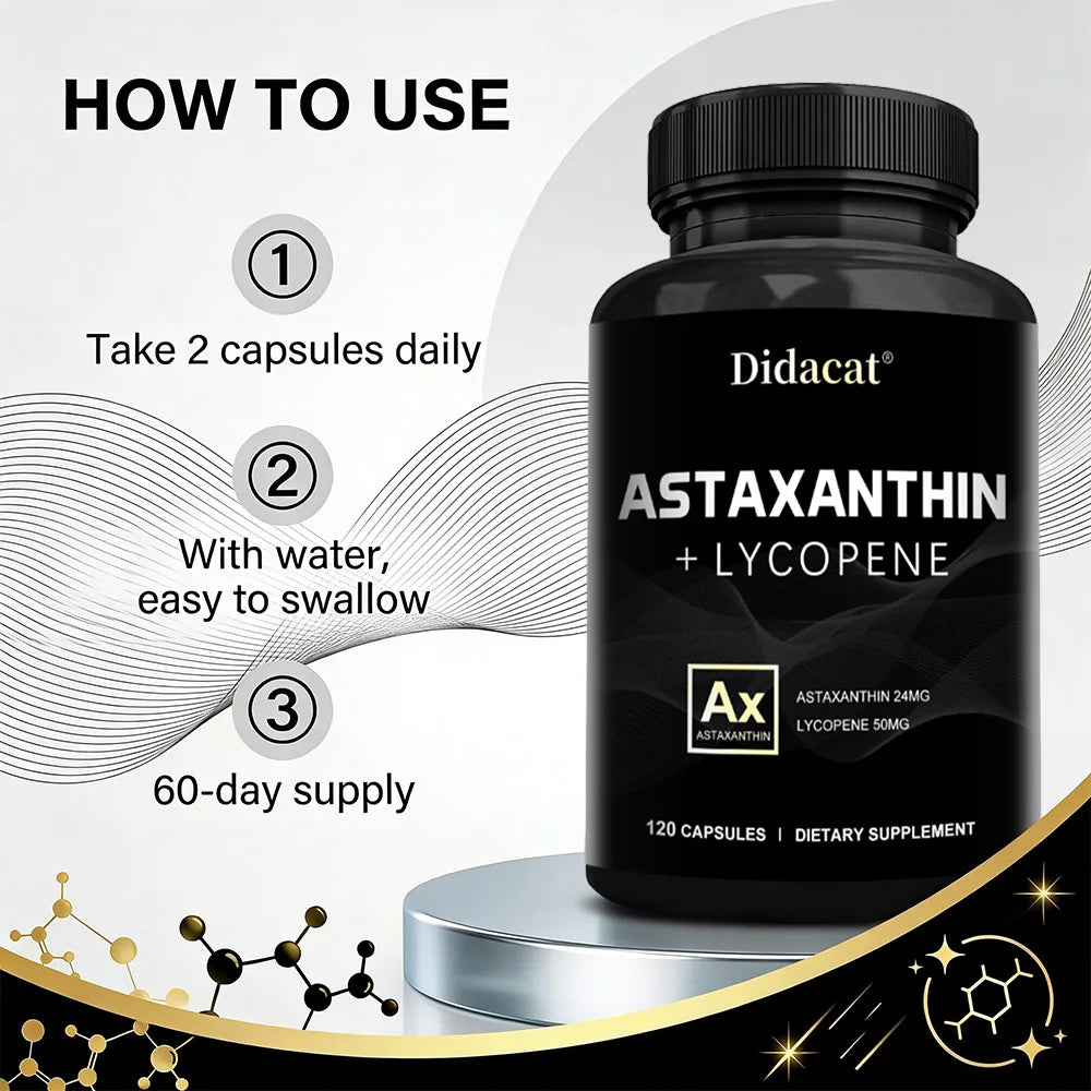 Astaxanthin Supplement for Men and Women | From Haematococcus Pluvialis Microalgae for Eye & Skin Health Support
