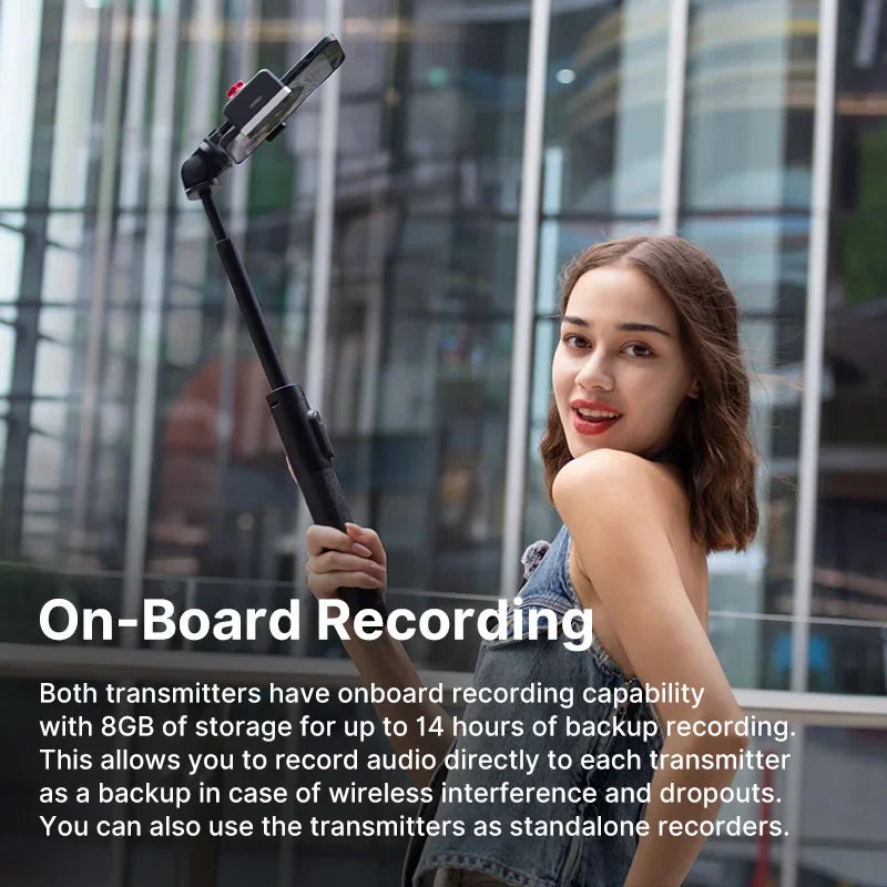 Ulanzi U Mic AM18 2.4G Wireless Stereo Microphone For DSLR IOS Android PC