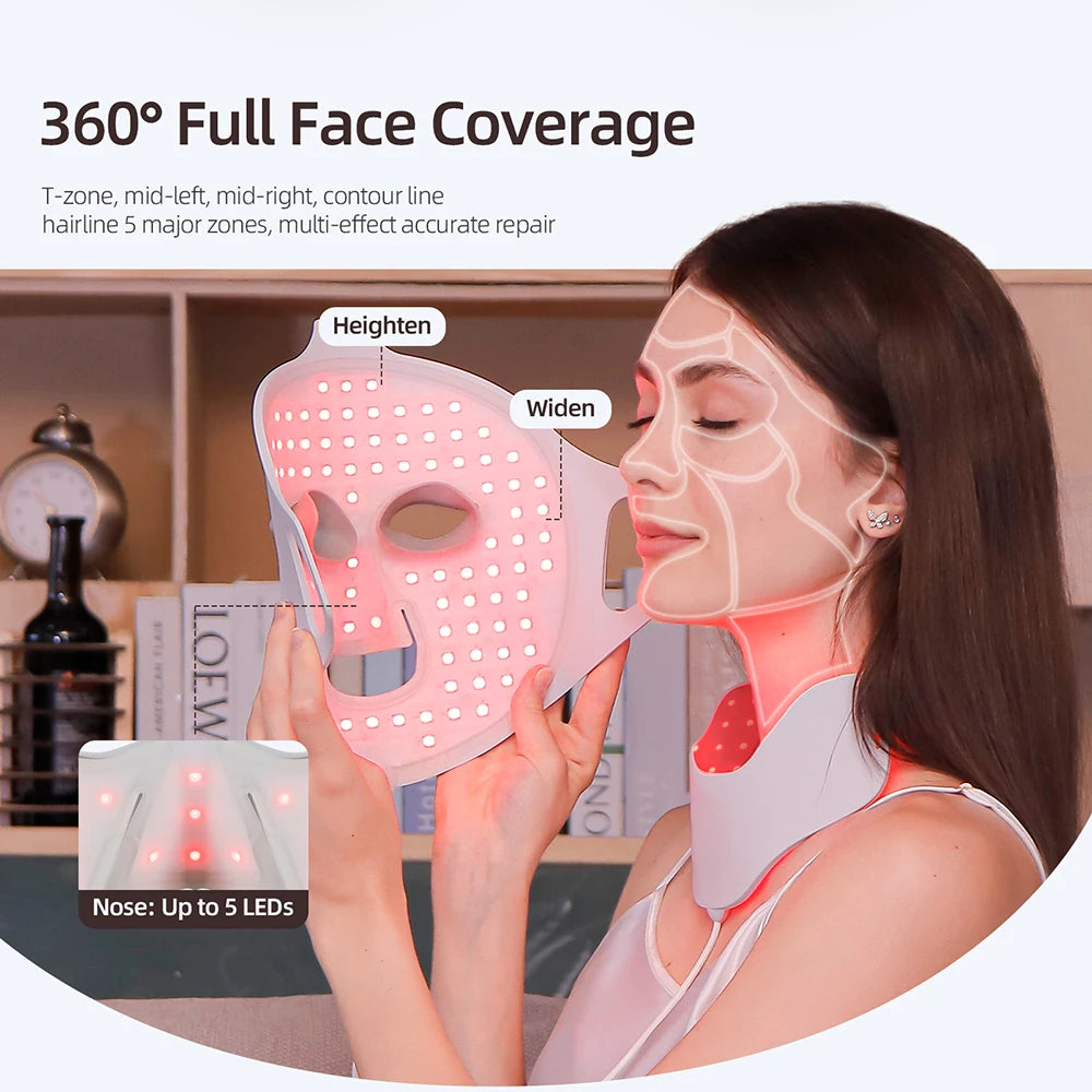 Foreverlily 7 Color Photon LED Face Mask 3D Silicone
