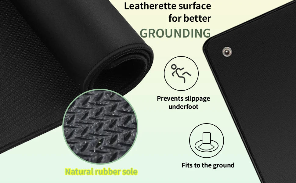 MAXSHARER Grounding Rubber Leather Mat Earthing Sleep Desk Pad