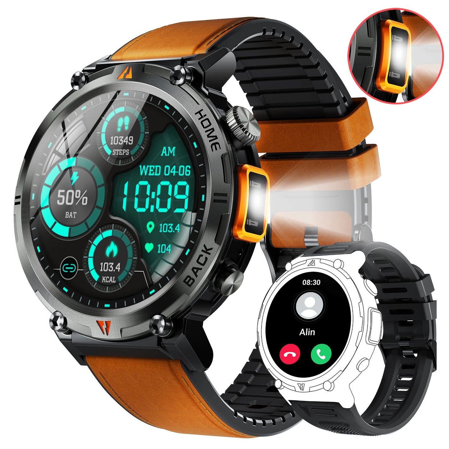EIGIIS KE3 Bluetooth Call Smartwatch For Men With Touch Screen