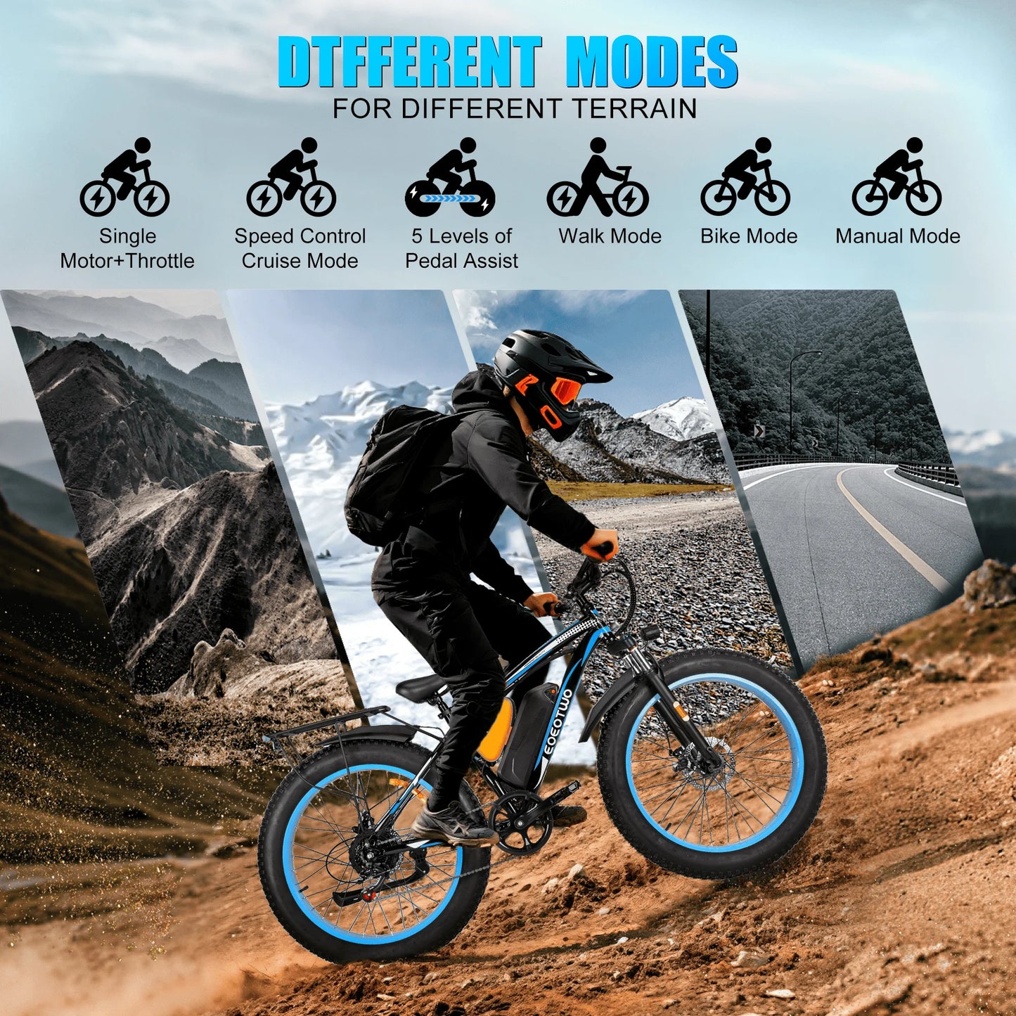 EOEOTWO Electric Bike 1500W Peak With 960Wh Battery 70 Mile