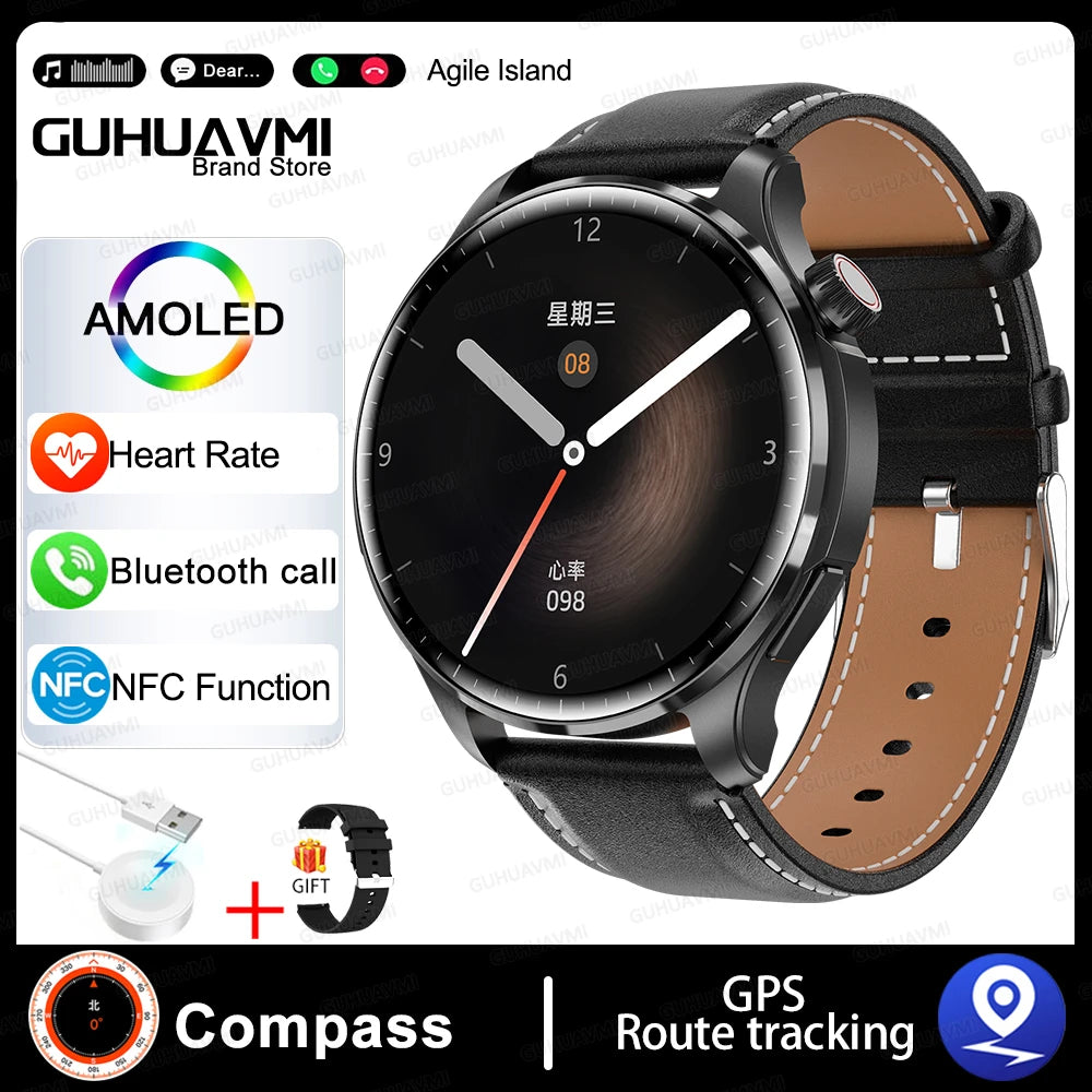 2026New NFC Luxury Smart Watches Bluetooth Call Voice Assistant Women Watch Health Monitor Sports Smartwatch Men For Android IOS