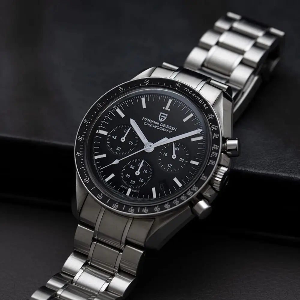 PAGANI DESIGN Luxury Quartz Chronograph Watch With Auto Date Sapphire